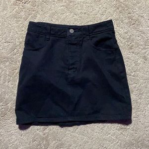 black brandy melville jean skirt